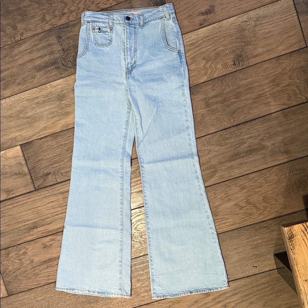 Stylish Light Blue Flare Jeans